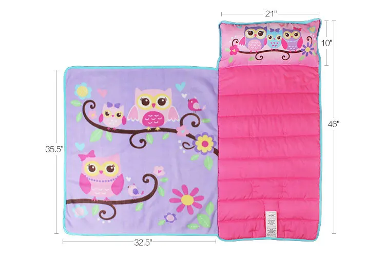 Roledl Up Preschool Kids Nap Mat With Pillow For Baby Daily Life