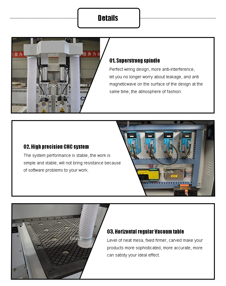 1300*2500mm Widely Used Double-Process Multi Spindle Cnc Router Leather Balsa Wood Cutting Machine