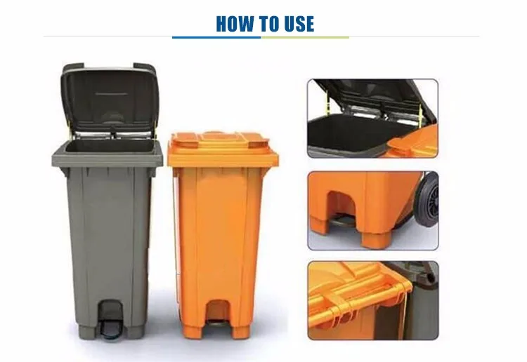 120 Liter Waste Bin Hot New Imports Pedal Street Waste Bin Garbage Bin