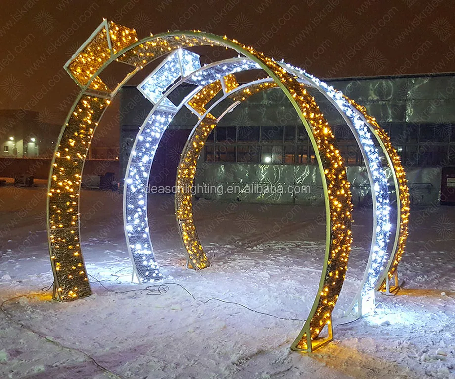 Large Christmas Decorations Outdoor Led Lighted Arch - Buy Christmas