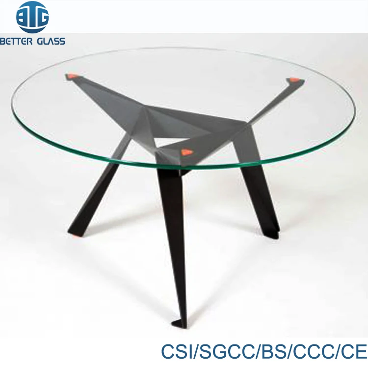 Safety 8mm Clear Tempered Glass Table Top For Wooden Dining Table