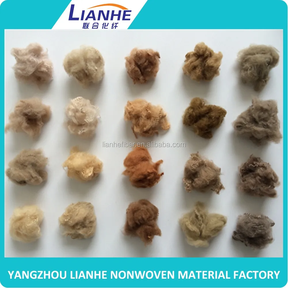 99.colored recycled  polyester staple fiber