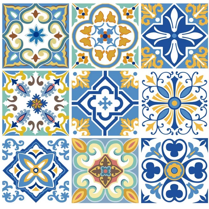 Vinyl Tile Stickers Traditional Floor Tiles Stickers Removable