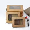 Food grade paper packaging kraft paper box with transparent window