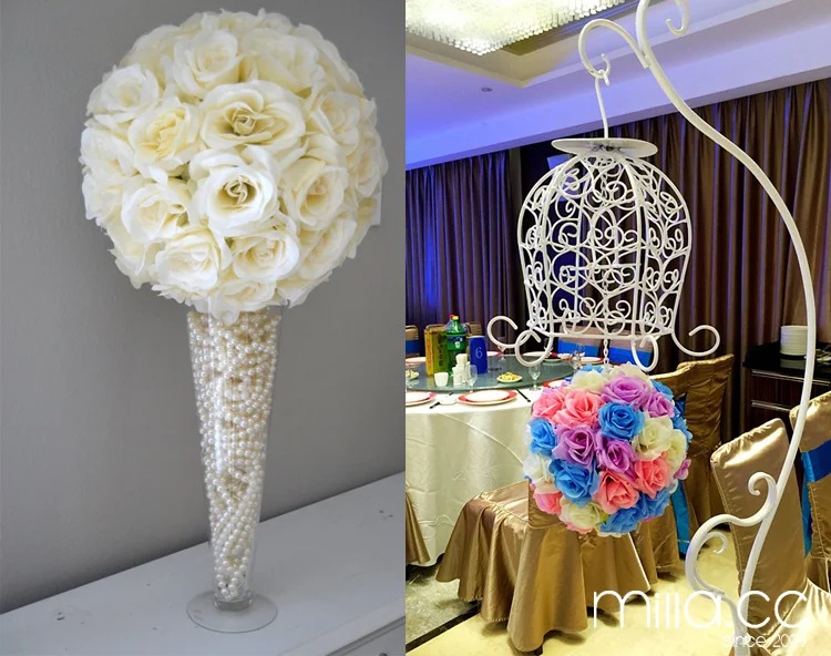 Hanging Flower Ball For Wedding Centerpieces Buy Flower Kissing Ball