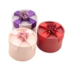 Colorful Ribbon Cross Flower Round Paper Wedding Candy Box