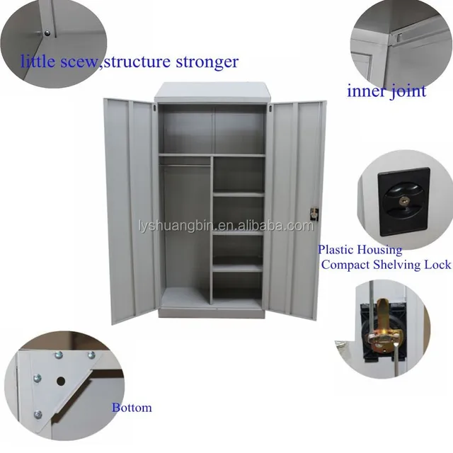 Sloping Top Assembly 2 Door Steel Cabinet With Compact