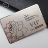 Free artwork service silver frosted etching embossed metal business cards