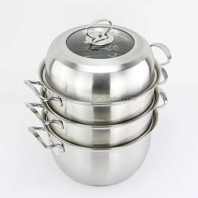 32cm Three Layers Couscous Steamer Pot Commercial Bun Steamer Buy