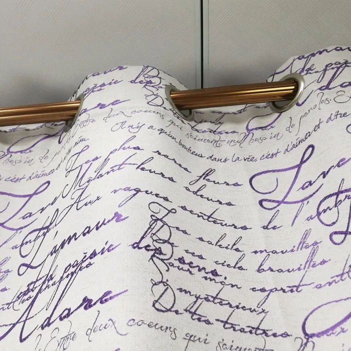 Fancy English Alphabet Jacquard Fabric Window Curtains With Low Price