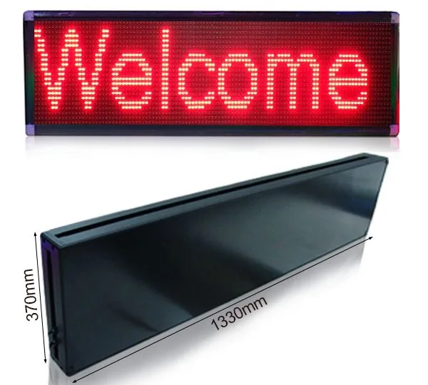 P10 1280x320mm Red Semi-outdoor Led Sign Display - Buy P10 Led Display ...