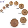 Wholesale Round 4-Holes Button Natural Wooden Button