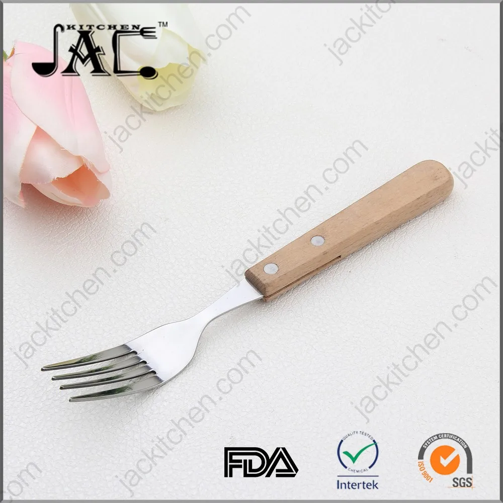 Multi Functional Stainless Steel Flatware Wood Handle Fork
