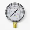 2.5" Y63 63mm 0-300psi/20bar 1/4"NPT Glycerin Filled Wog Water Oil Lower Mount Water Shockproof Pressure Gauge Brass Internals