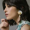 Kaimei 2019 hot products fashion jewelry women fashion sea shell shape teardrop pearl dangle drop statement antique earrings
