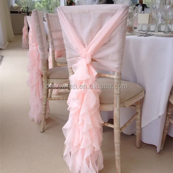 New Style Spandex Nylon White Wedding Chair Cover With Plastic