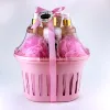Popular Best Quality Bath Gift Set In Plastic Basket For Christmas Promotion