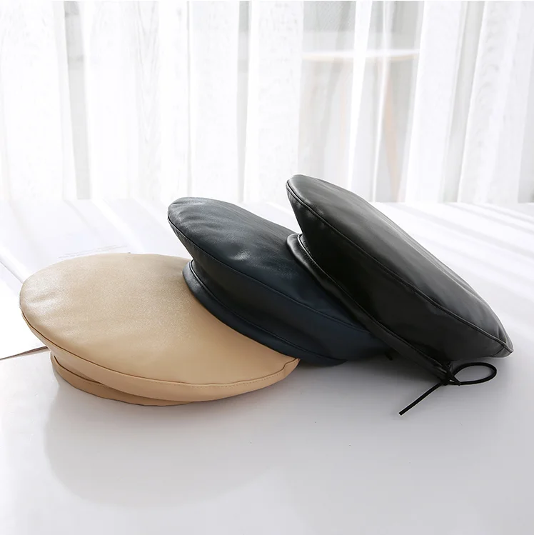leather beret  (2)