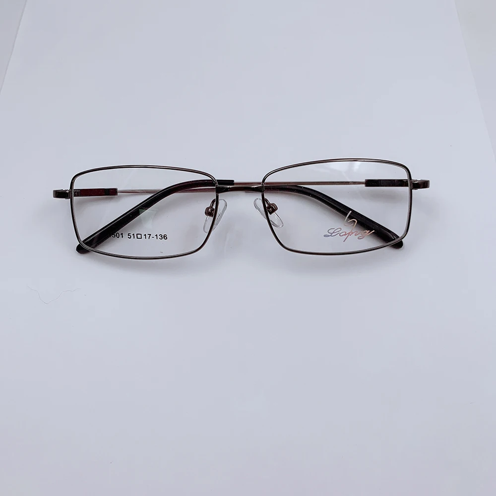 Lunettes Demi-rim NO LIMITS 8404 – Monture Titane Argent Bronze – Verres Larges 49 Mm – Style Unisexe