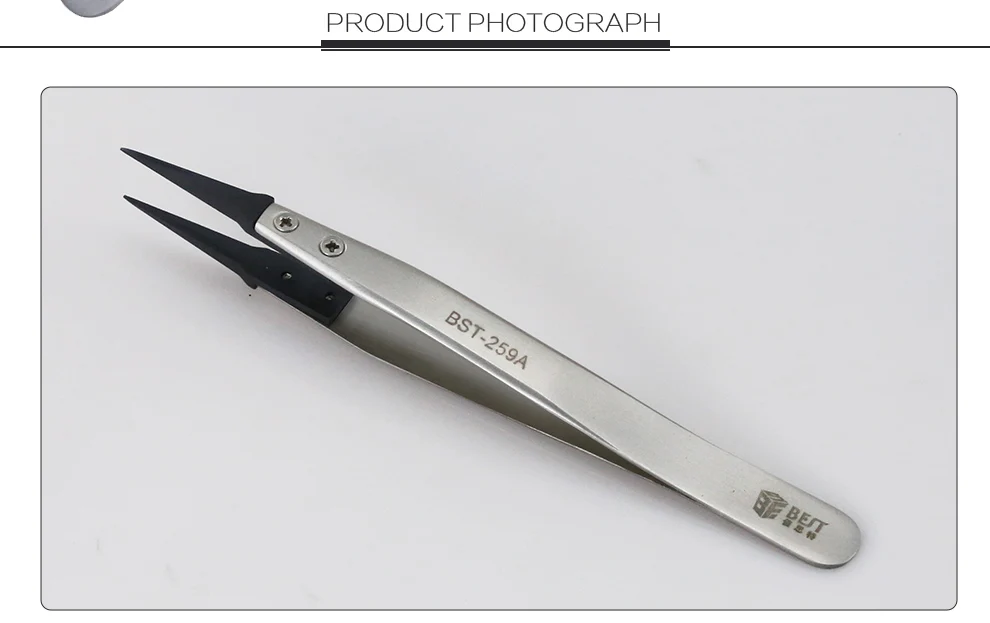 Best259a Esd Rubber Tip Tweezers For Repairing Buy Rubber Tip