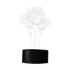 USB Rechargeable Changing LED Rose Flower Acrylic Optical illusion 3D Night Light
