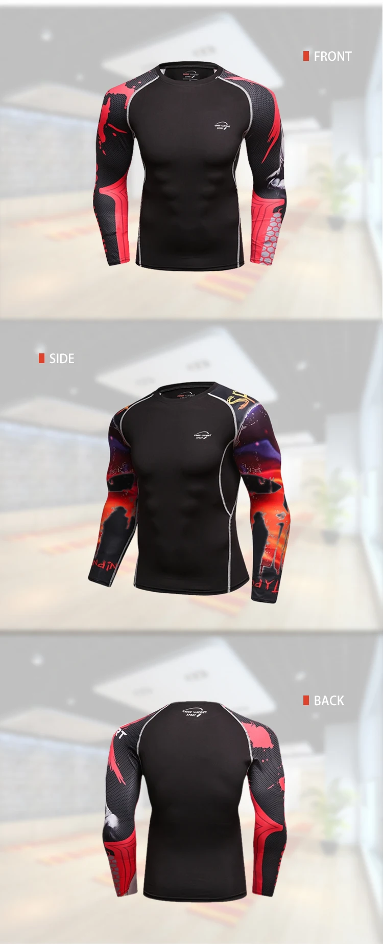 Wholesale Jiu Jitsu Rash Guard Custom Size Sublimated Rash Guard With