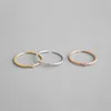 Free shipping Platinum-Plated thin 925 Sterling ring silver cz in silver/gold /rose gold for girls