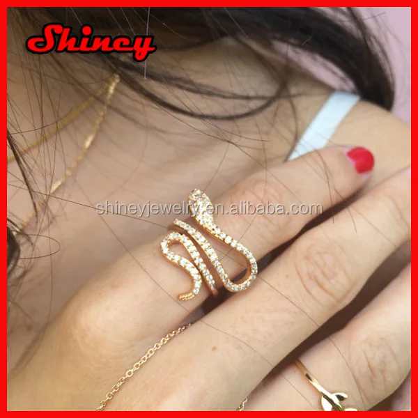 925 sterling silver high quality thin circle chain full finger knuckle ring