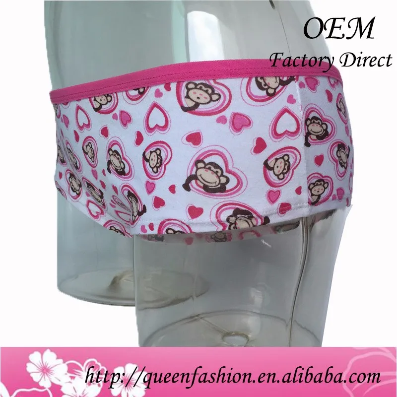 Lovely Designed Monkey Cartoons Hipster Young Girl Cute Lingerie