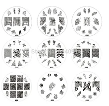 HOTSALE A Series 30pcs lot nail Art Stamping Plates Image r Scraper Steel Polish Konad Nail