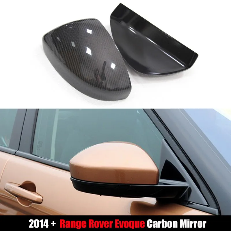 Add On Carbon Fiber Car Side Finished Gloss Black Mirror Cover For