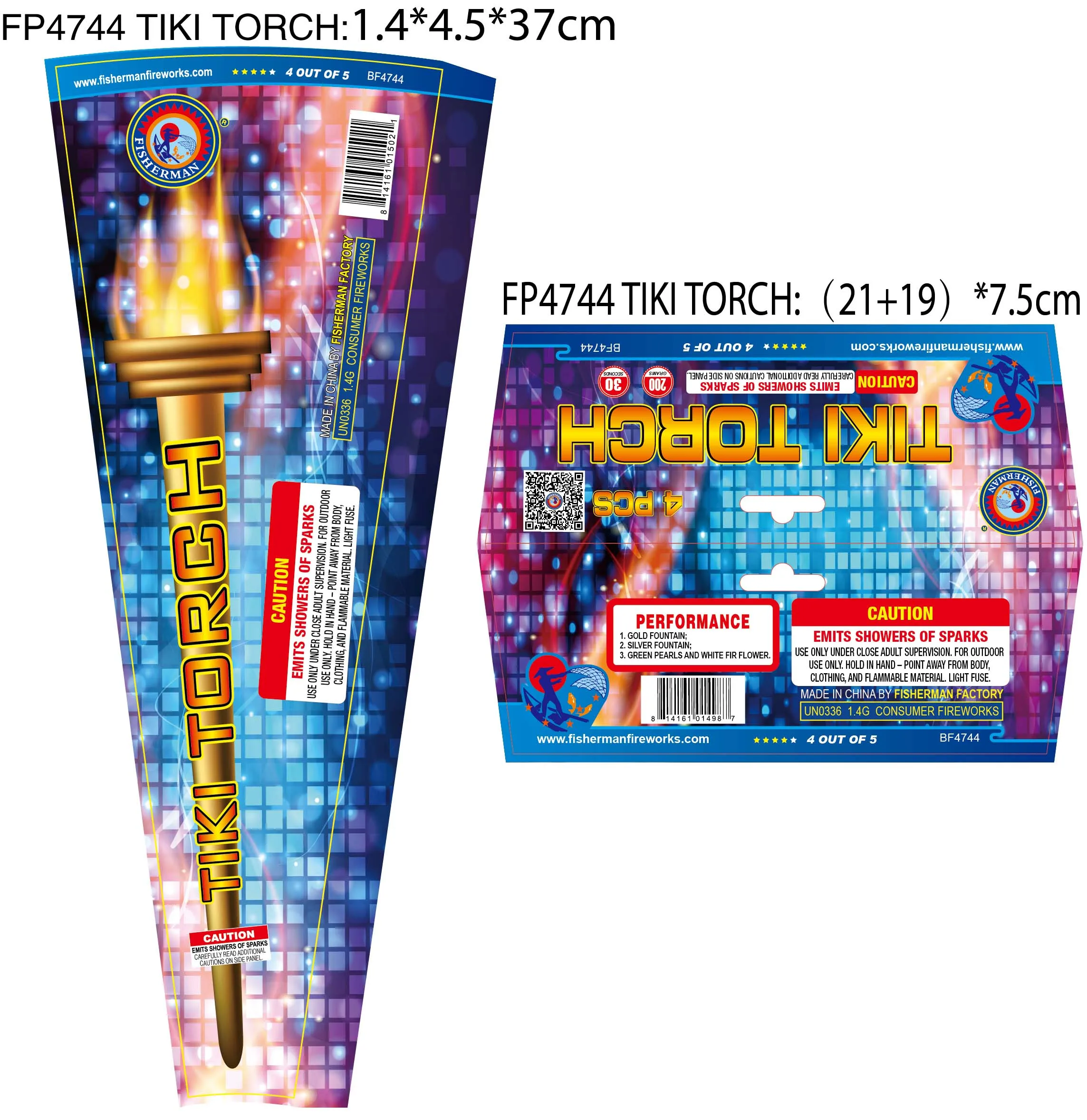 Wholesale Hot selling tiki TORCH pyrotechnic FOUNTAIN fireworks