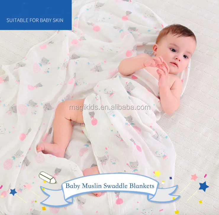 gender neutral muslin swaddle blankets