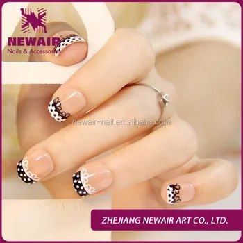 Elegant Design Airbrush Nail Art Simple Pre Lace Design Nail Art