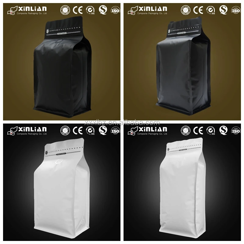 Custom Printing Coffee Bags With Tear Off Zipper Flat Bottom Custom Printing Coffee Bags With Tear Off Zipper Flat Bottom Valve Bag