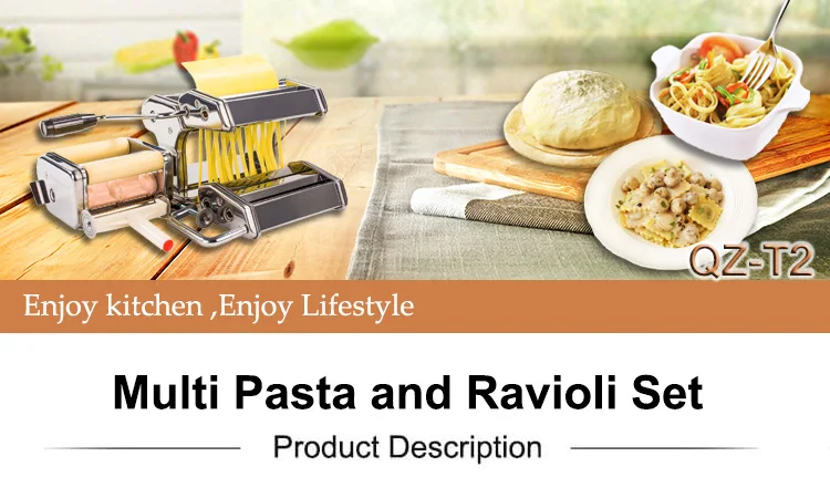 Home Use Stainless Steel Pasta Set (4 in 1) for Making Fresh Pasta at Home
