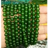Wholesale natural gemstone beads green jade agate bracelet loose beads jewelry