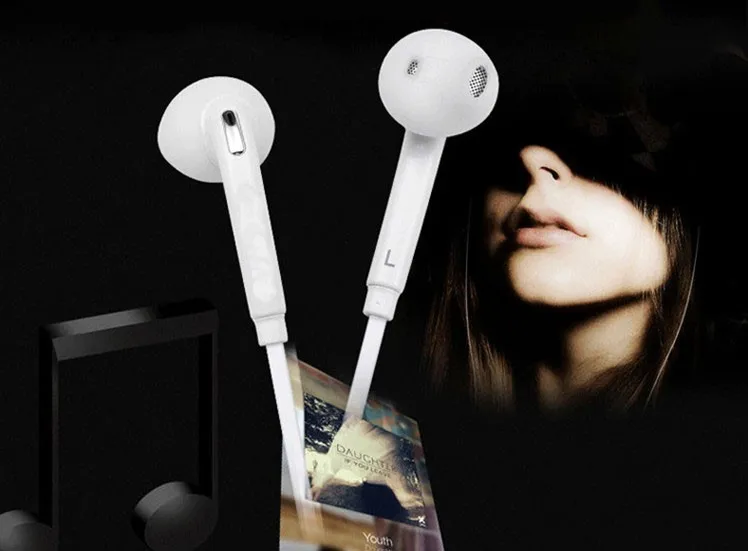 Hot sell Sport in- ear S7 S6 Earphone White Mobile Earphone handfree For Samsung Galaxy