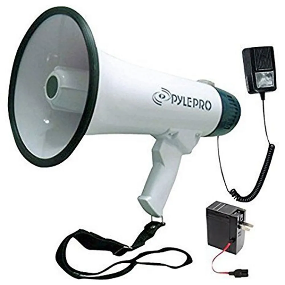 Bullhorn Megaphone Speaker With Builtin Rechargeable Battery,10 Second
