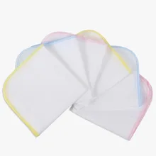 MY 4pcs Infant Accessories Handkerchief Baby Gauze Cotton Fabric Muslin Squares Washcloth Towels Sweat Absorbing Pad