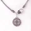N0553 Huilin Jewelry Vintage Chakra 3rd Eye Hindu Goddess Yoga Wiccan Pendant Wheat Chain Necklace