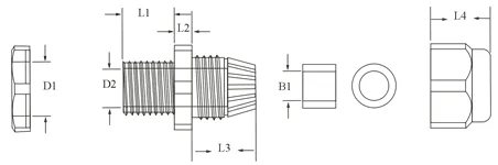 Plastic/Nylon Cable Gland With Flanged Locknut IP68