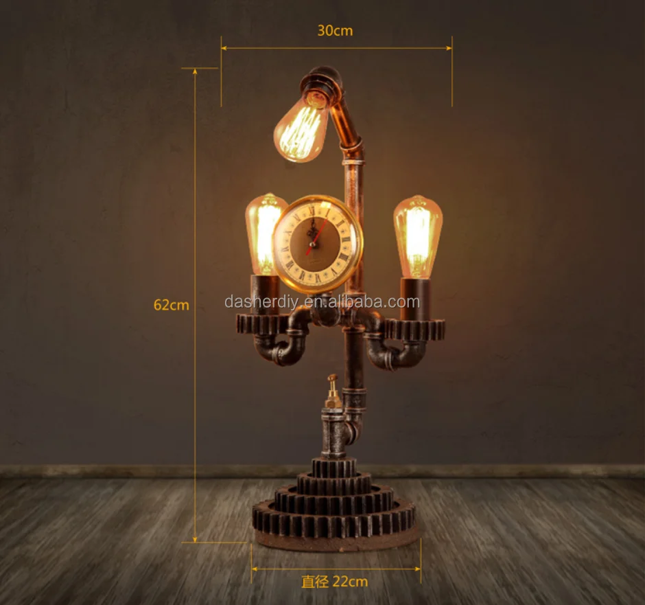 Retrò industriale tubo di acqua annata lampada a sospensione luce ... Lampade A decorazione Sospensione