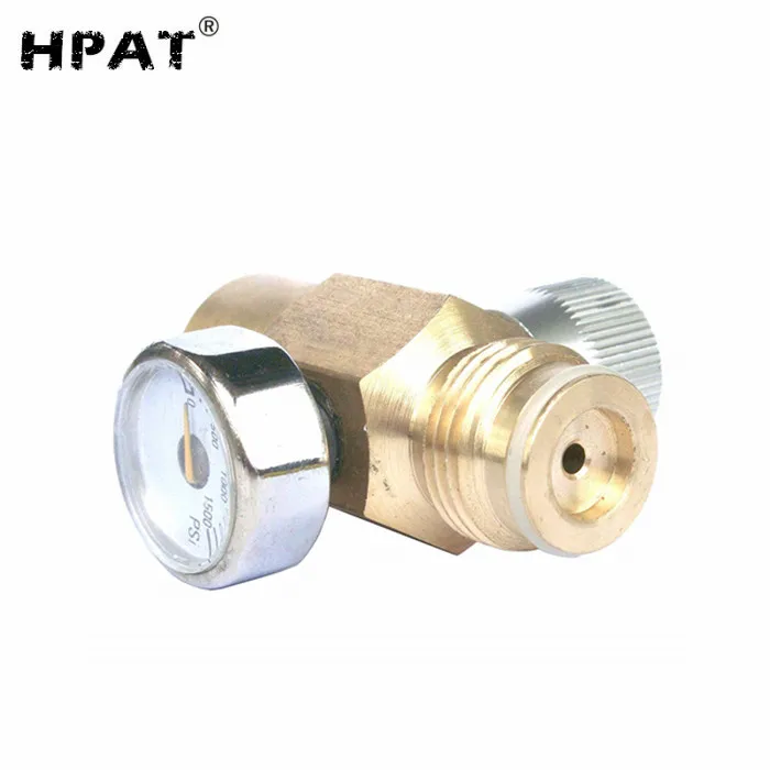 Paintball Inner Thread Co2 Tank On/off Valve With 1500psi Gauge Buy