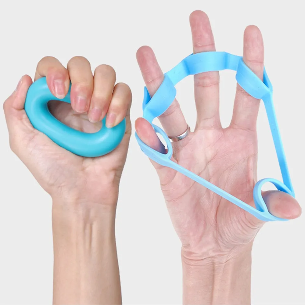 Silicone Finger Gripper Strength Trainer Resistance Band Hand Grip
