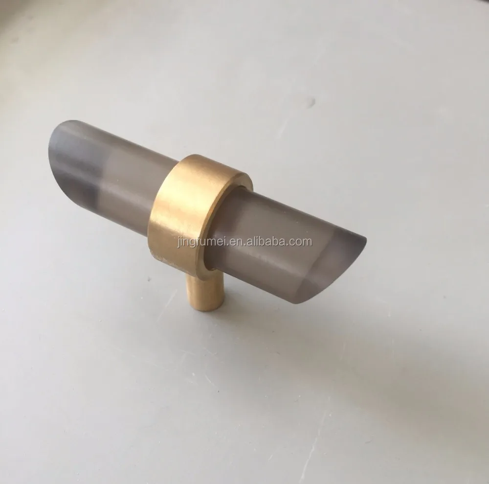 Matte Smoke Lucite Drawer Pull 3 4 Dia Rob Acrylic Drawer Handle