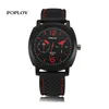 POPLOV New Fashion Sports Car Men's Watch Sports Silicone Watchband Large dial Men's Watch
