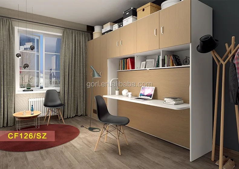 Cf126sz Horizontal Folding Wall Mounted Bed With Study Table Buy