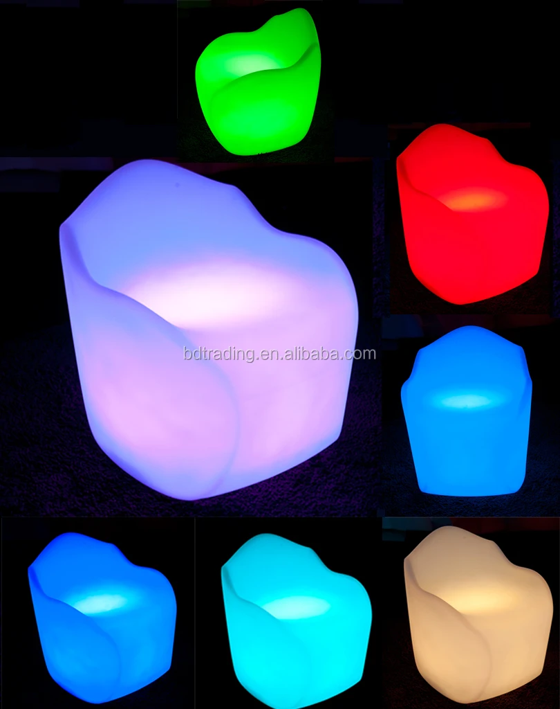 Factory sale Bright leds 16 color battery operated LED Chair&Table LED Furniture for bar and night club