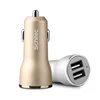 Metal or rubber painting wholesale high quality 2A fast dual car charger for Iphone Samsung